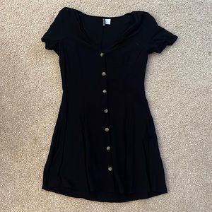 H&M black dress with buttons
